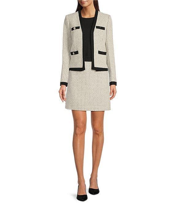 KARL LAGERFELD PARIS Open Long Sleeve Framed Jacket Product Image