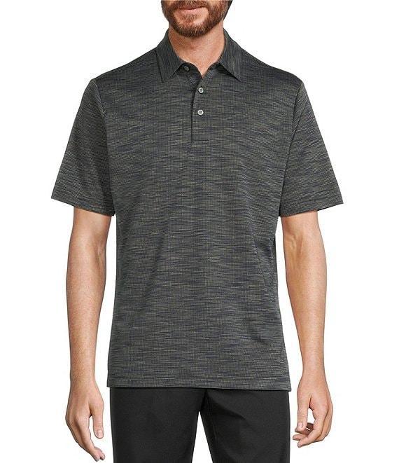 Roundtree & Yorke Performance Short Sleeve Houndstooth Jacquard Polo Shirt Product Image