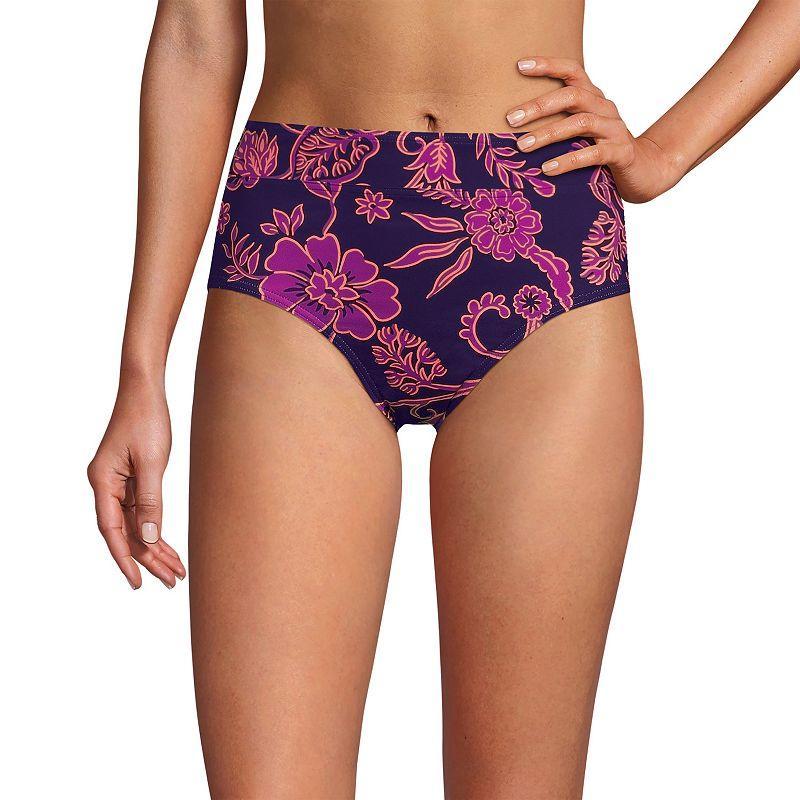 Womens Lands End Retro Tummy Slimmer High-Waist Bikini Bottoms Product Image