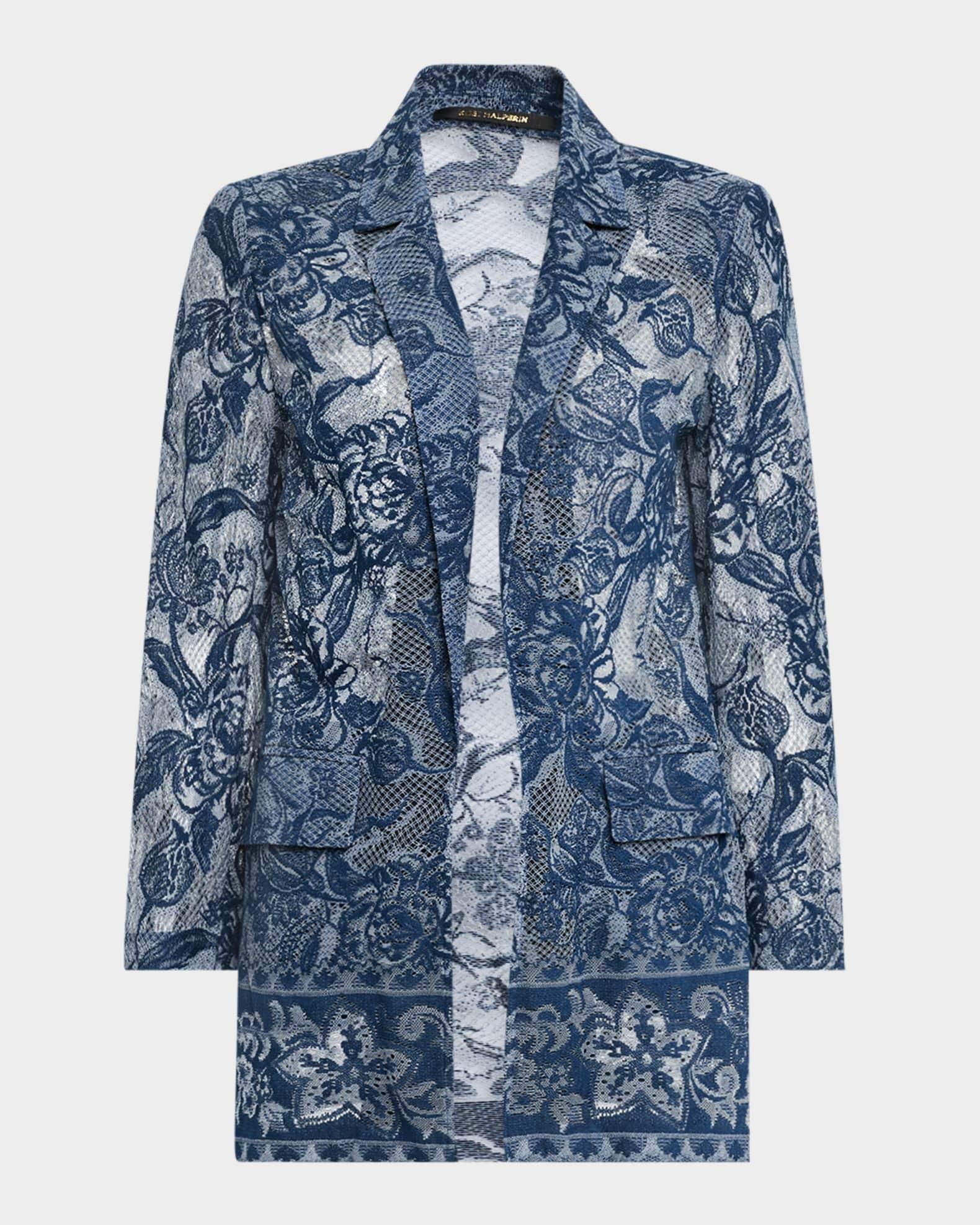 Nathalie Open-Front Floral Lace Jacket Product Image