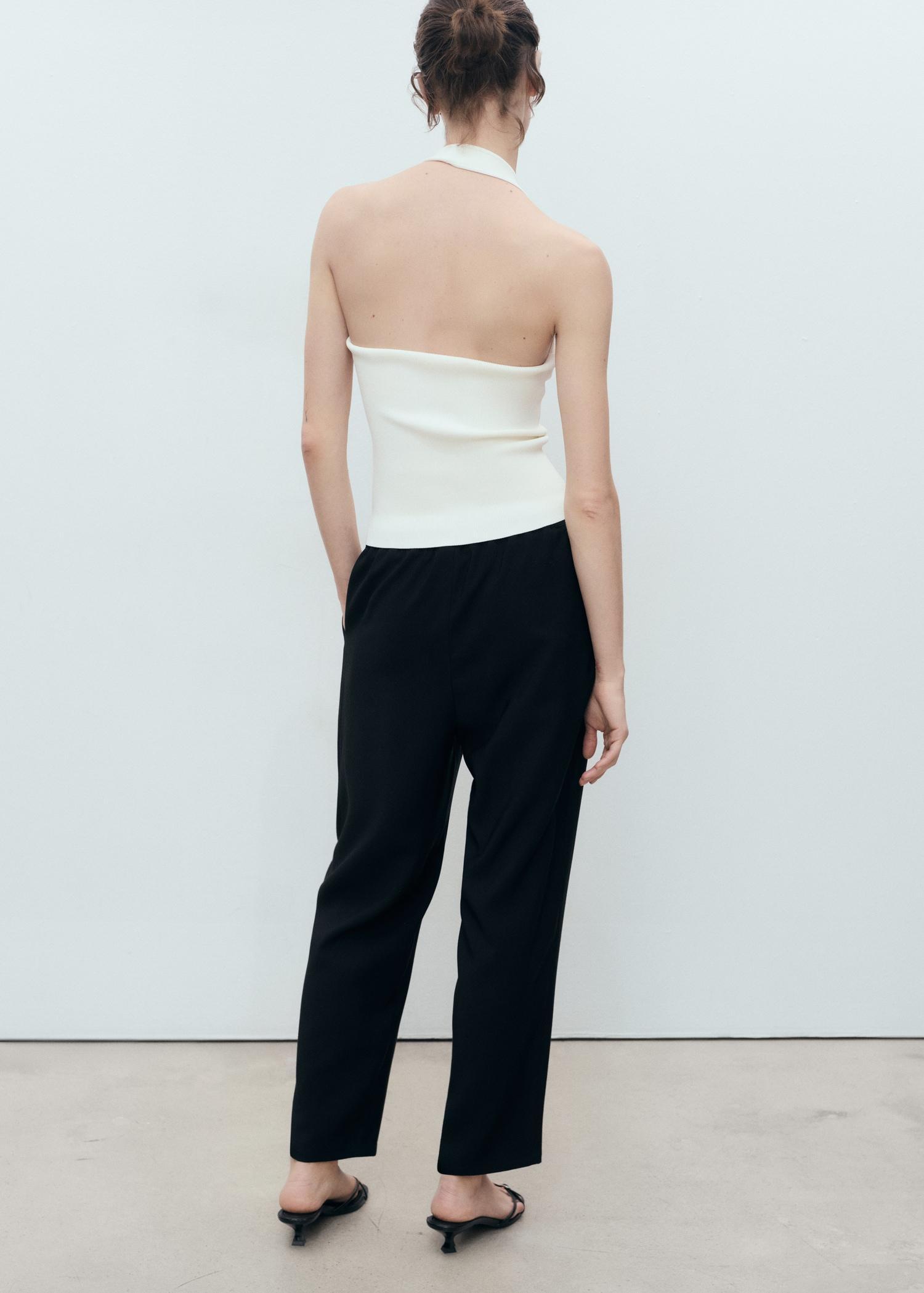 Drawstring flowy pants - Women | MANGO USA Product Image