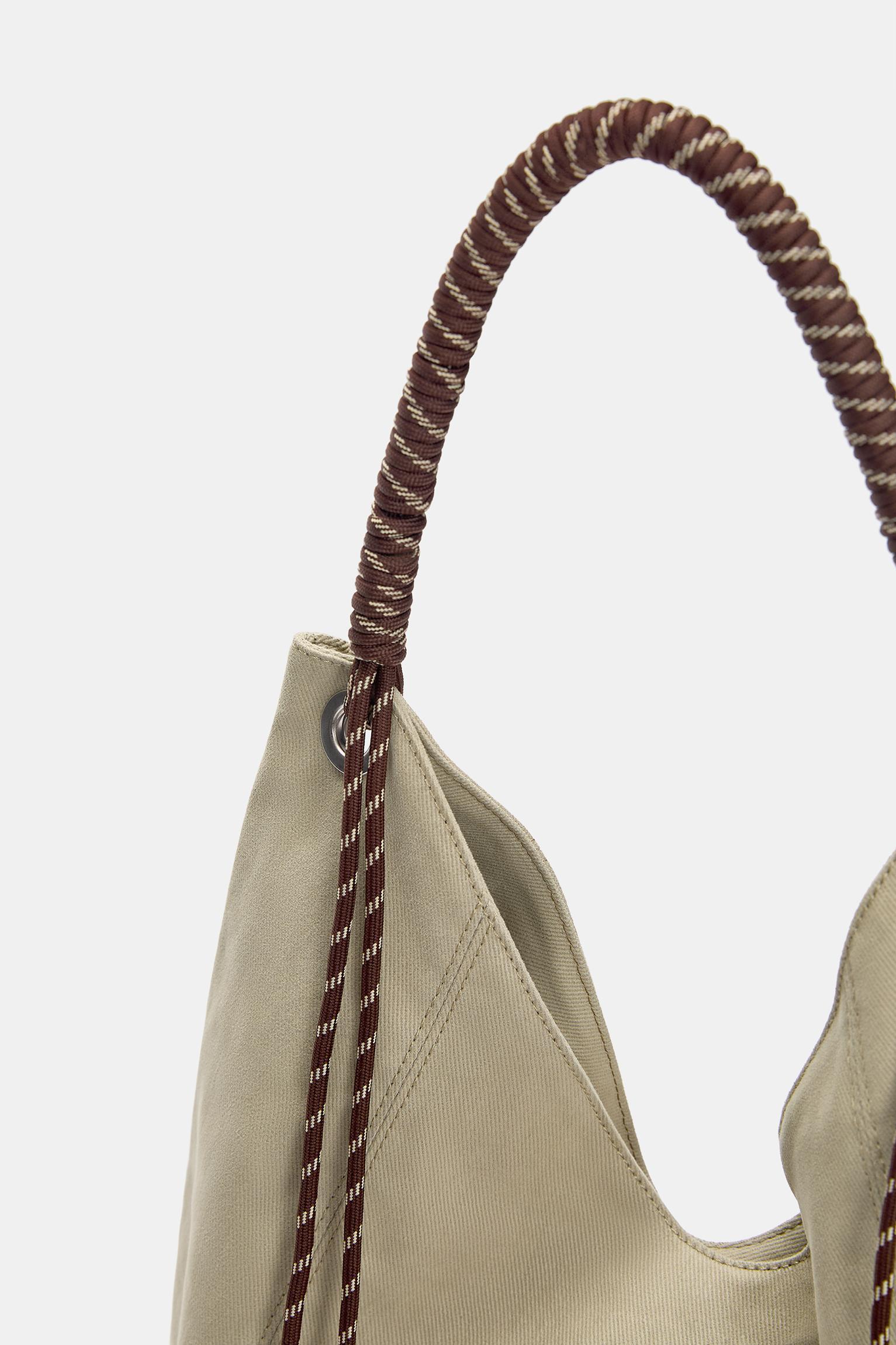 Canvas shopper bag with drawstrings Product Image