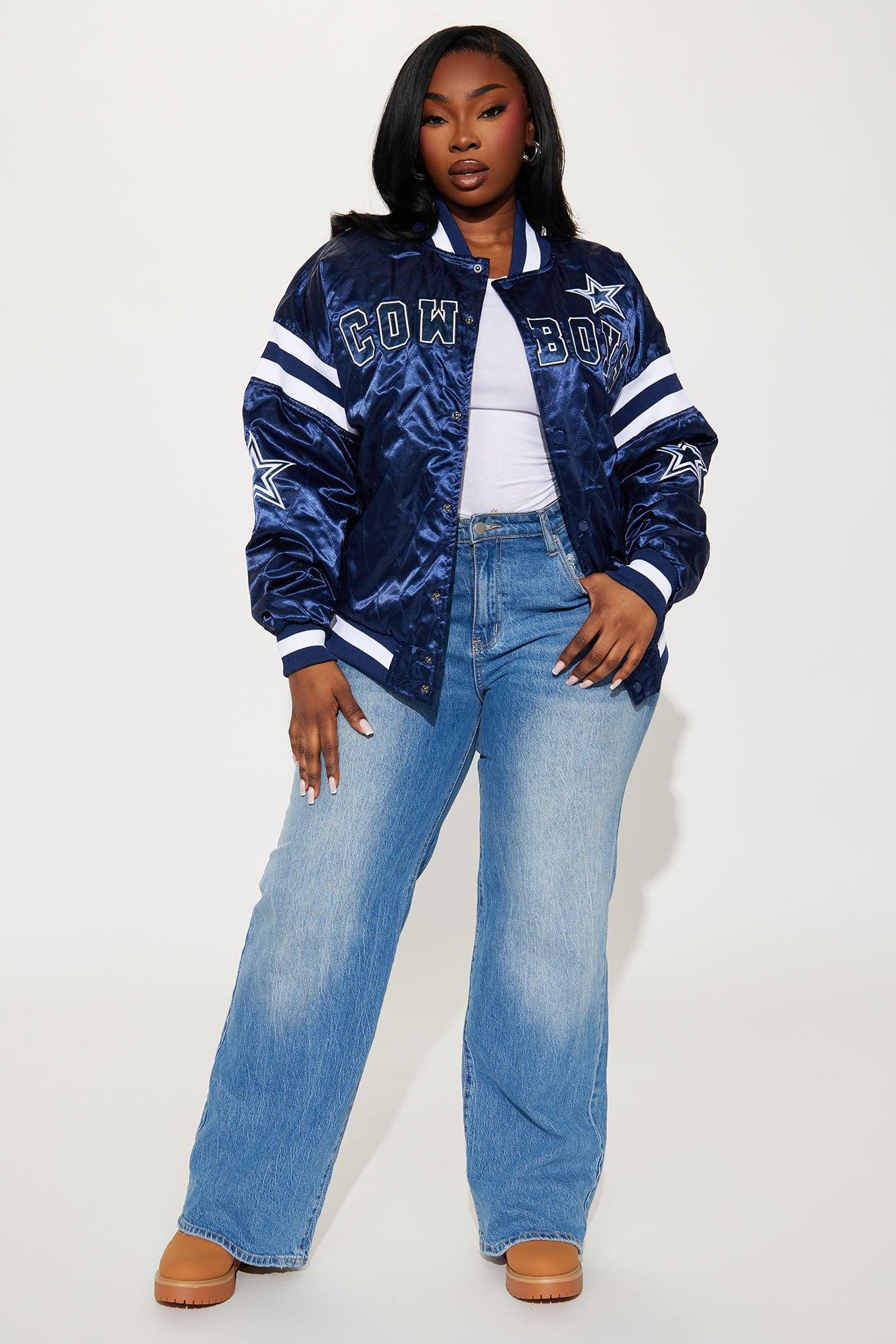 Dallas Cowboys Quilted Bomber Jacket - Navy Product Image