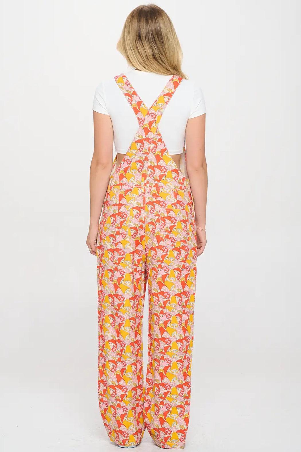 Mushroom Printed Overalls Product Image