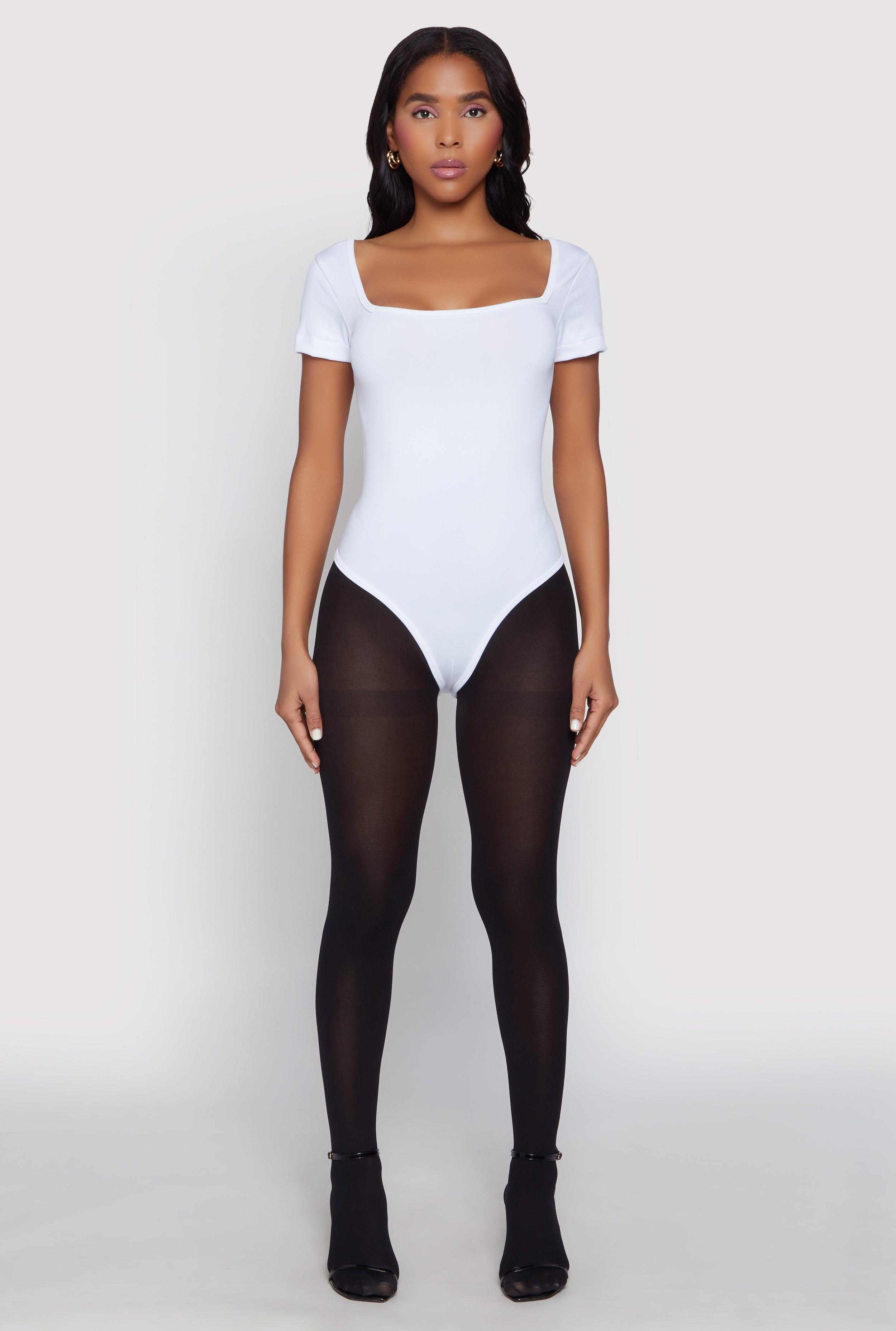 Womens Square Neck Seamless Bodysuit Product Image