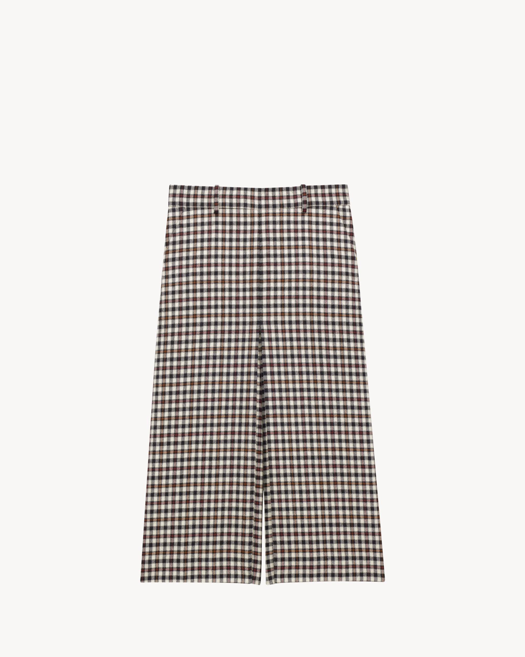 culottes in wool check Product Image