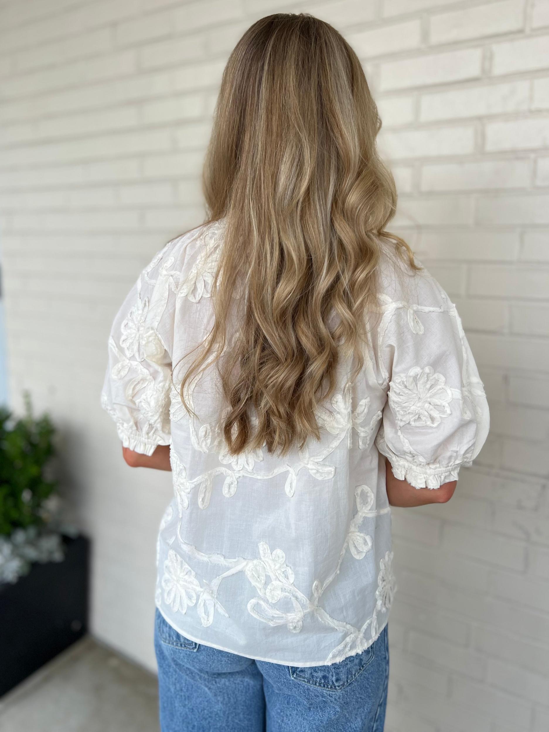 Mia Textured Short Sleeve Top Product Image