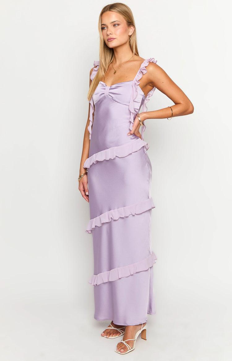 Marmalade Purple Ruffle Maxi Dress Product Image