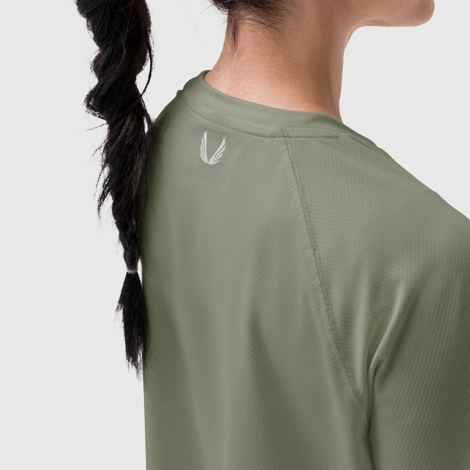 W018. AeroSilver® Cropped Tee - Sage Product Image