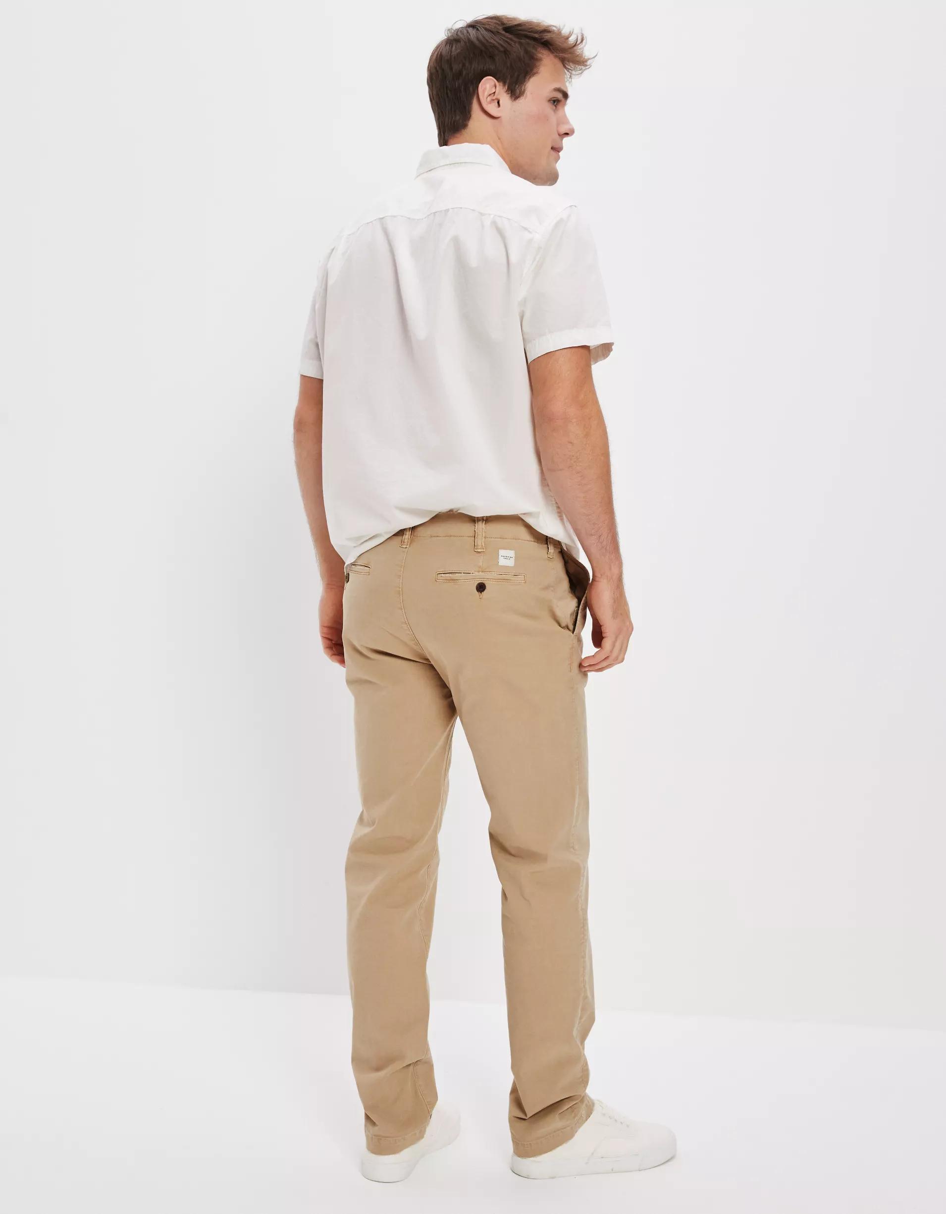 AE Flex Athletic Straight Lived-In Khaki Pant Product Image
