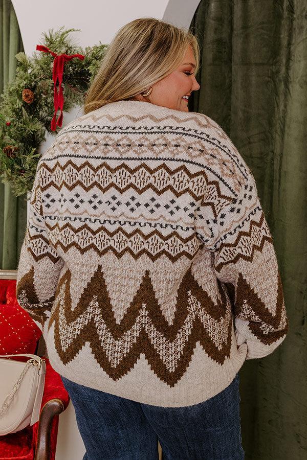 Fireside S'mores Knit Sweater Curves Product Image