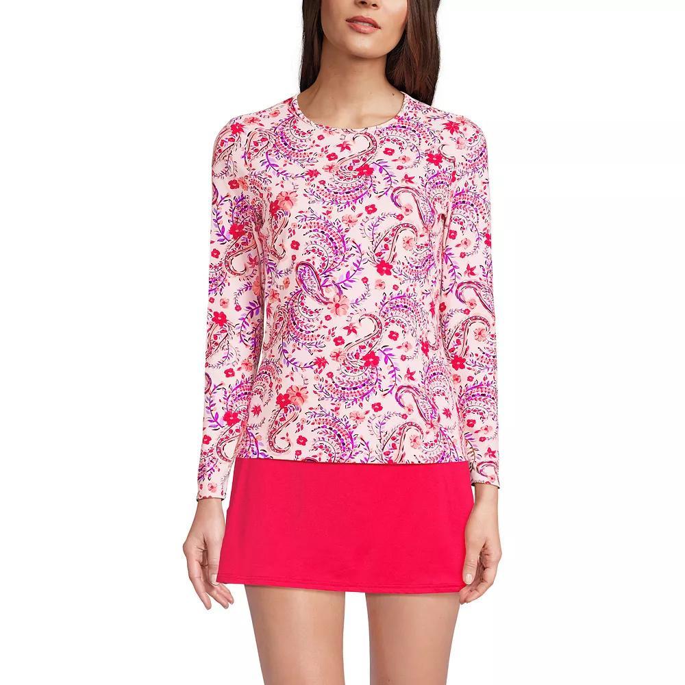 Petite Lands' End UPF 50 Long Sleeve Rash Guard, Women's,  Product Image