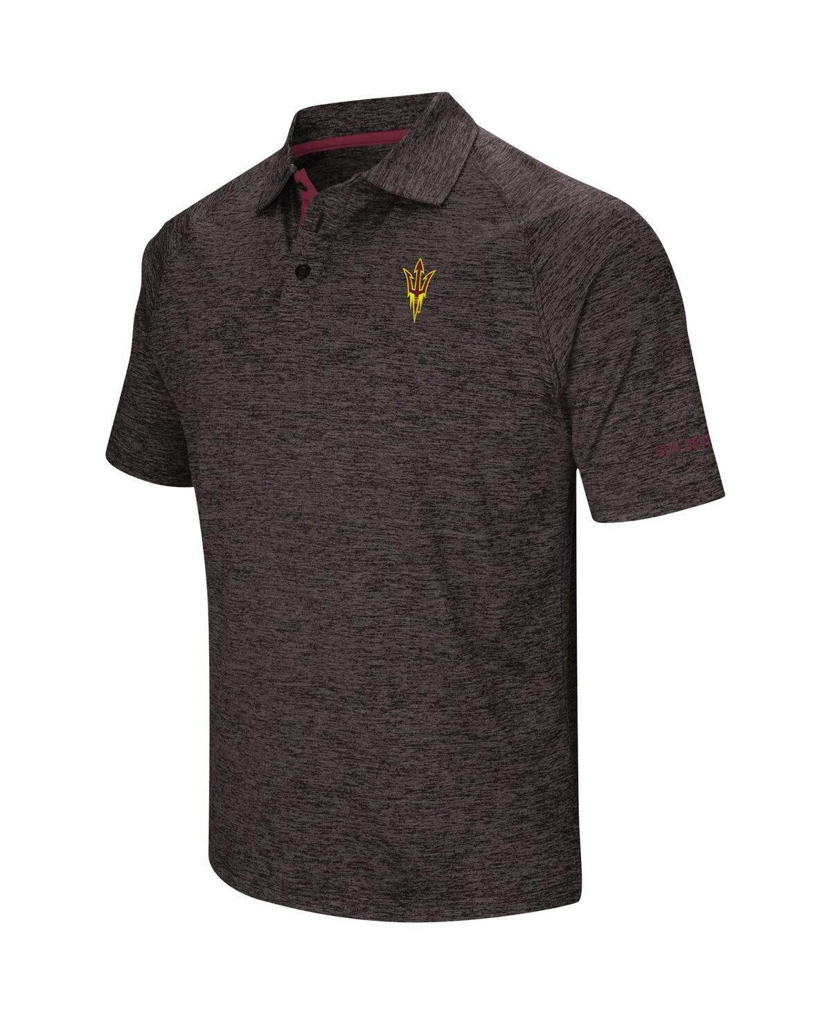 Mens Colosseum Black Arizona State Sun Devils Down Swing Polo Product Image