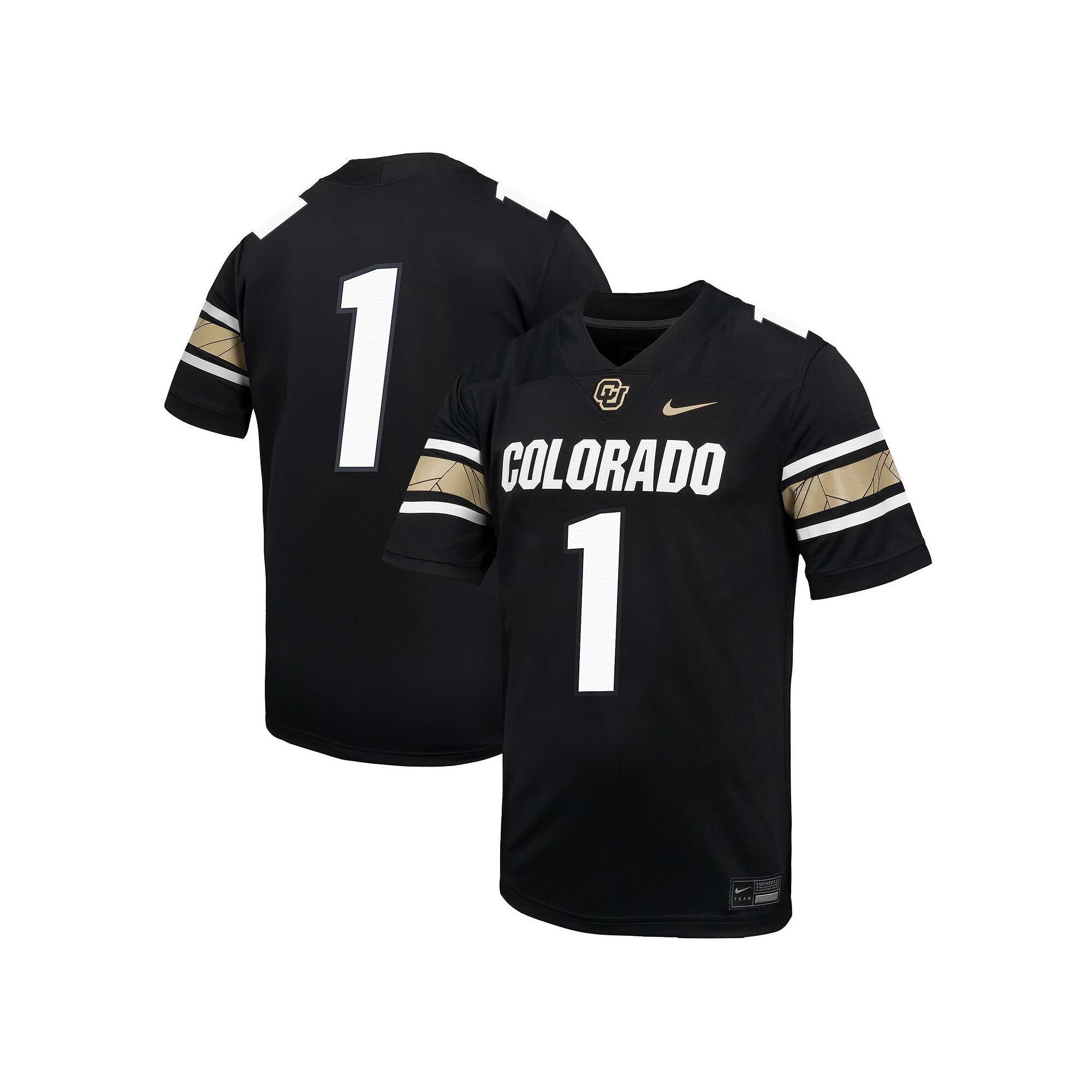 Men's Nike #1 Black Colorado Buffaloes Throwback Game Jersey,  Product Image