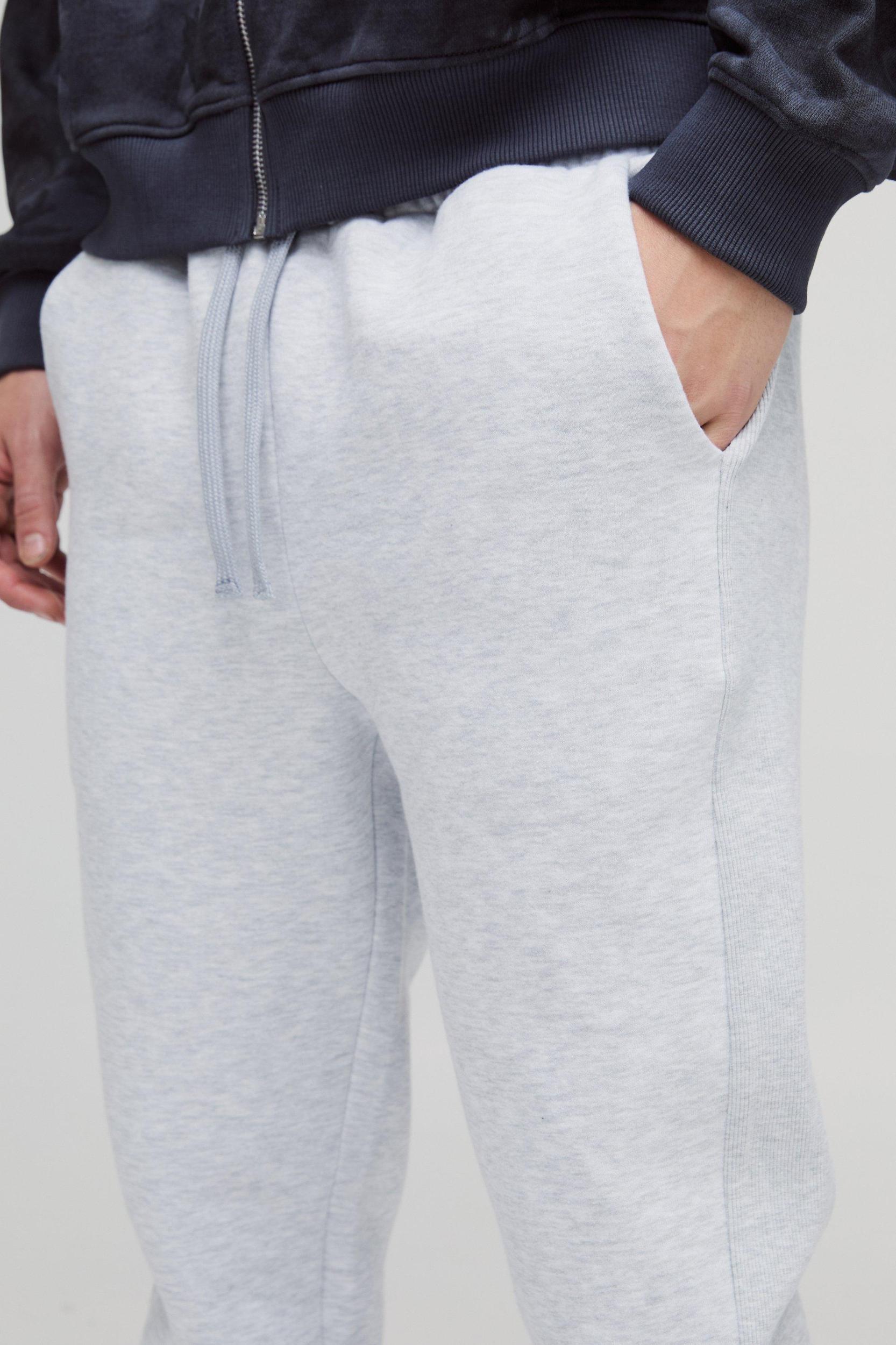Slim Fit Rib Detail Sweatpants | boohooMAN USA Product Image