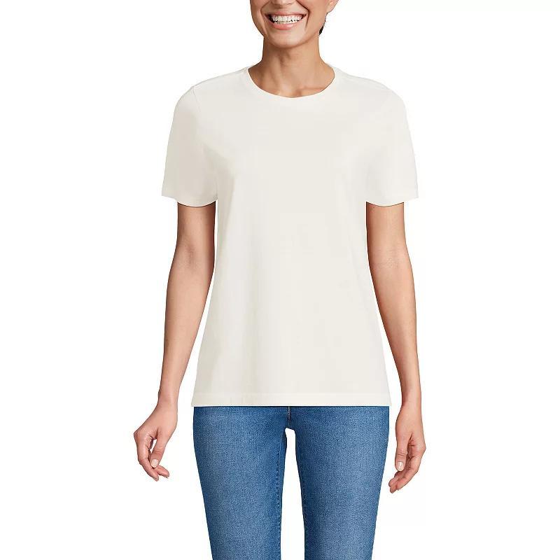 Women's Lands' End Relaxed-Fit Supima Cotton Crewneck Tee,  Product Image