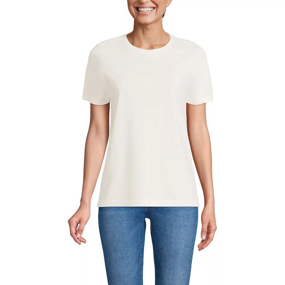 Women's Lands' End Relaxed-Fit Supima Cotton Crewneck Tee,  Product Image