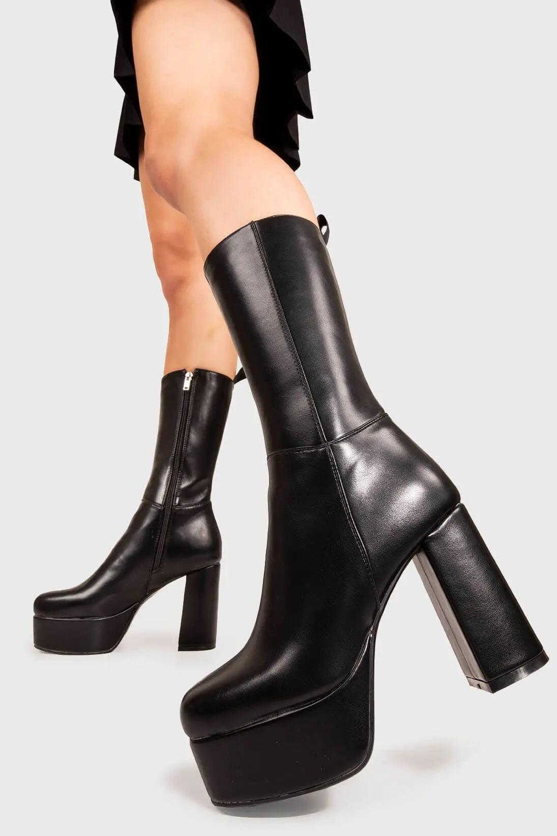 Going Under Platform Calf Boots Product Image