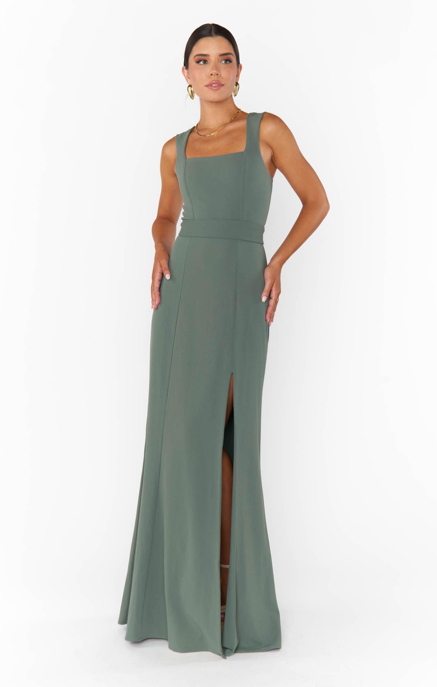 Paris Gown ~ Deep Sage Stretch Product Image