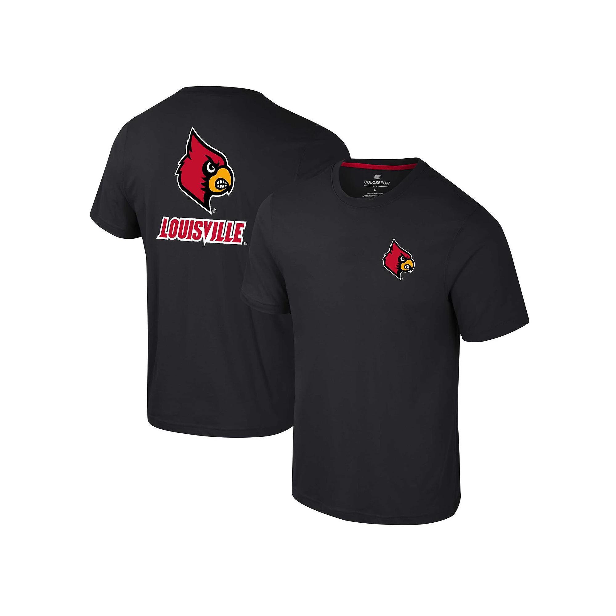 Men's Colosseum Black Michigan State Spartans Logo Lockup 2-Hit Active Blend T-Shirt, Size: Large Product Image