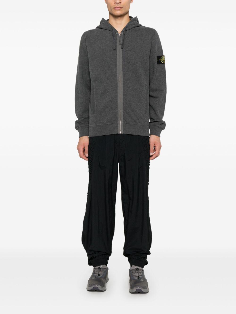 STONE ISLAND Compass-badge Hoodie In Grey Product Image