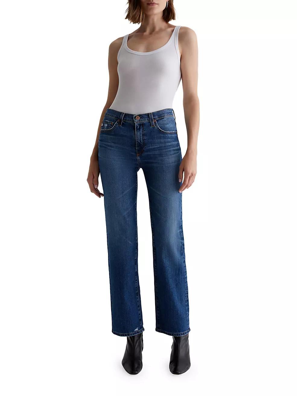 Brinley Mid-Rise Straight-Leg Jeans Product Image