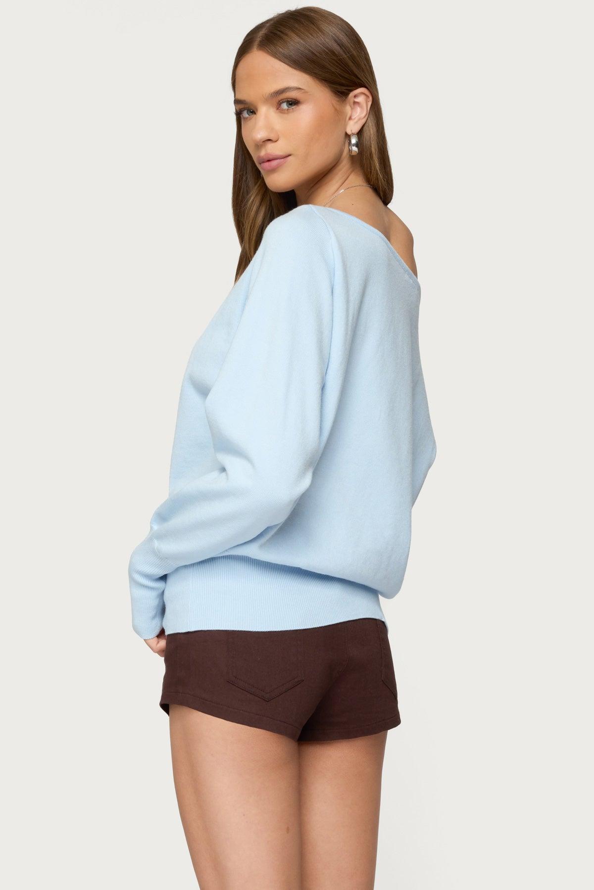 Off Shoulder Oversized Sweater Product Image