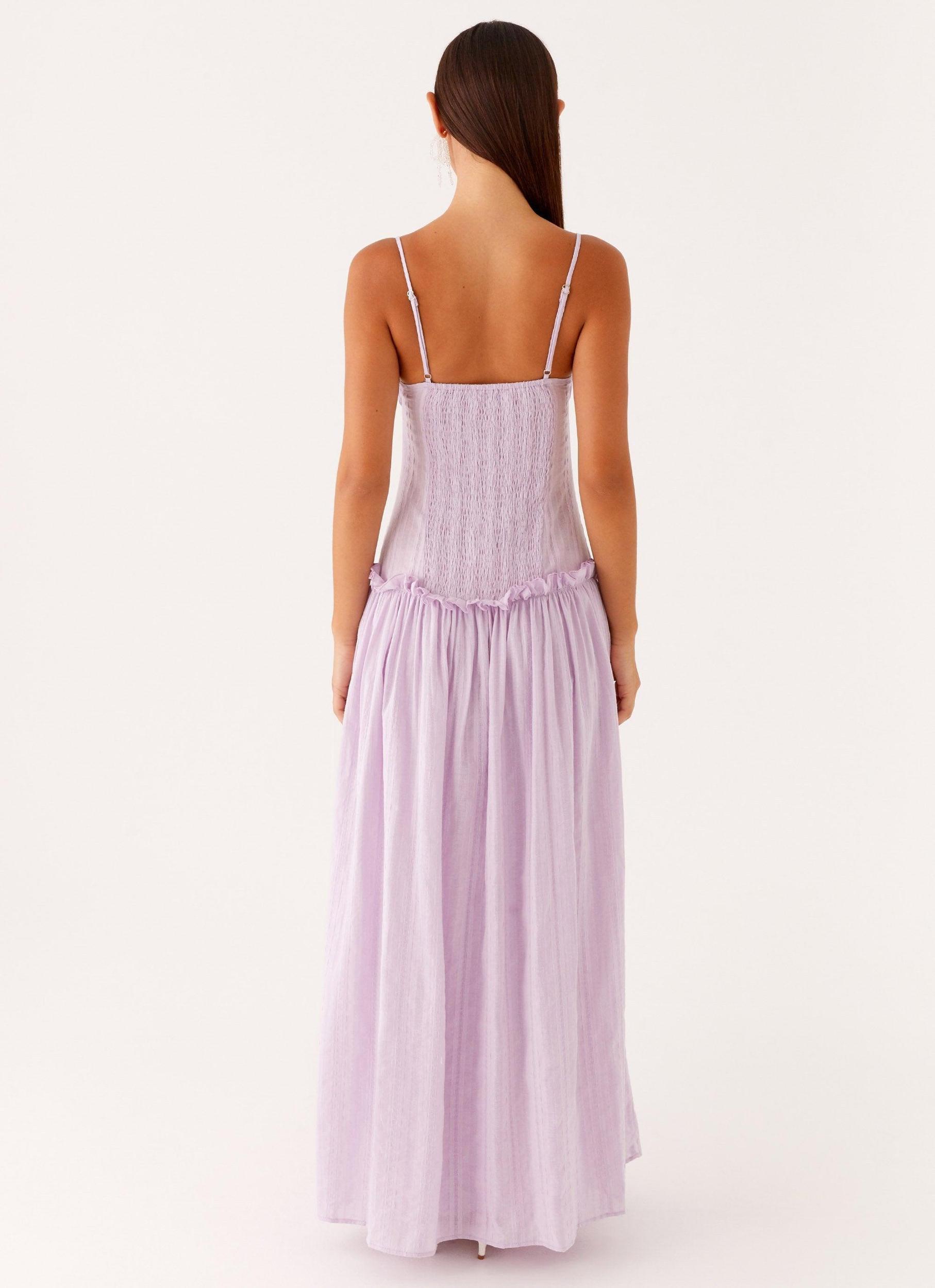 Jacinda Drop Waist Maxi Dress - Lavender Product Image