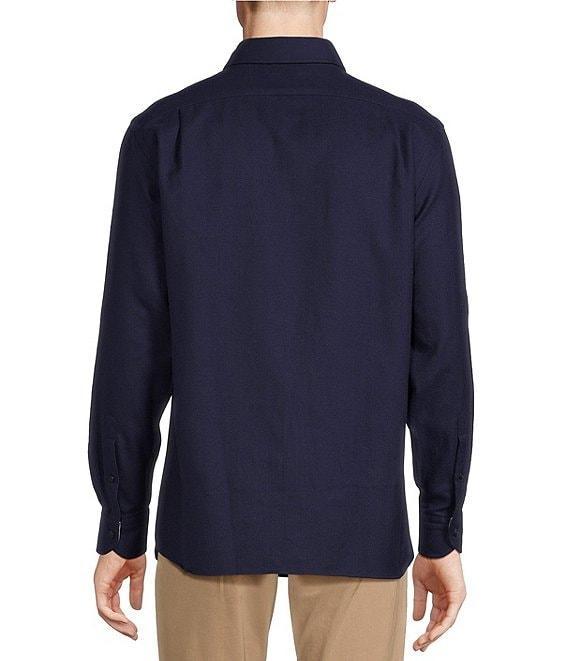 Cremieux Blue Label Solid Flannel Long Sleeve Woven Shirt Product Image