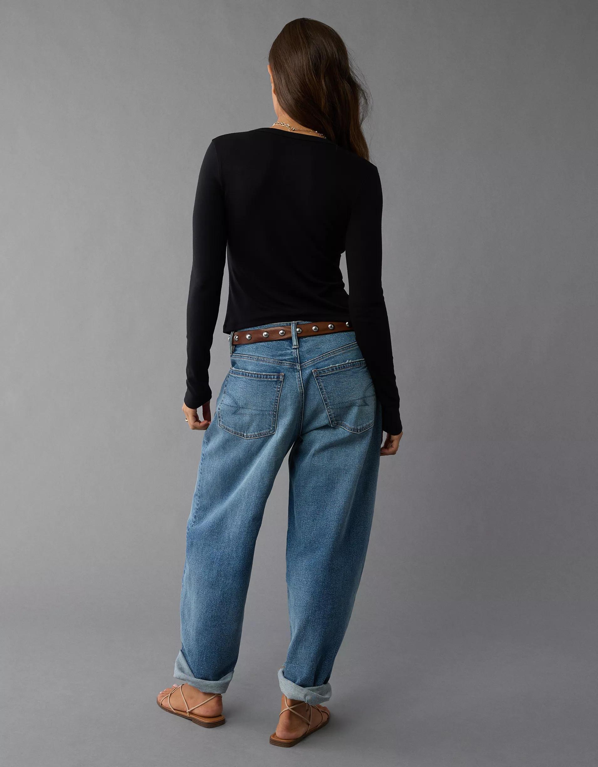 AE Long-Sleeve Button-Up T-Shirt Product Image