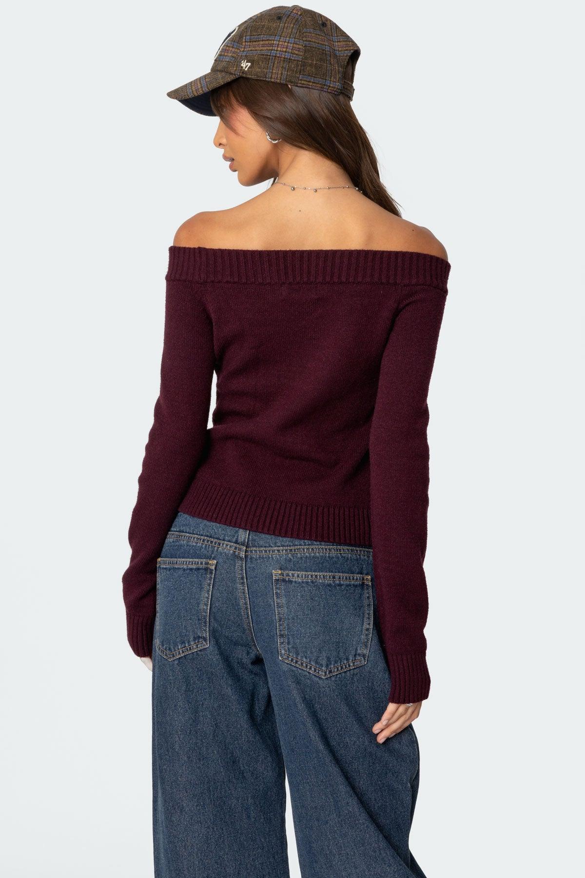 Elona Off Shoulder Knit Top Product Image