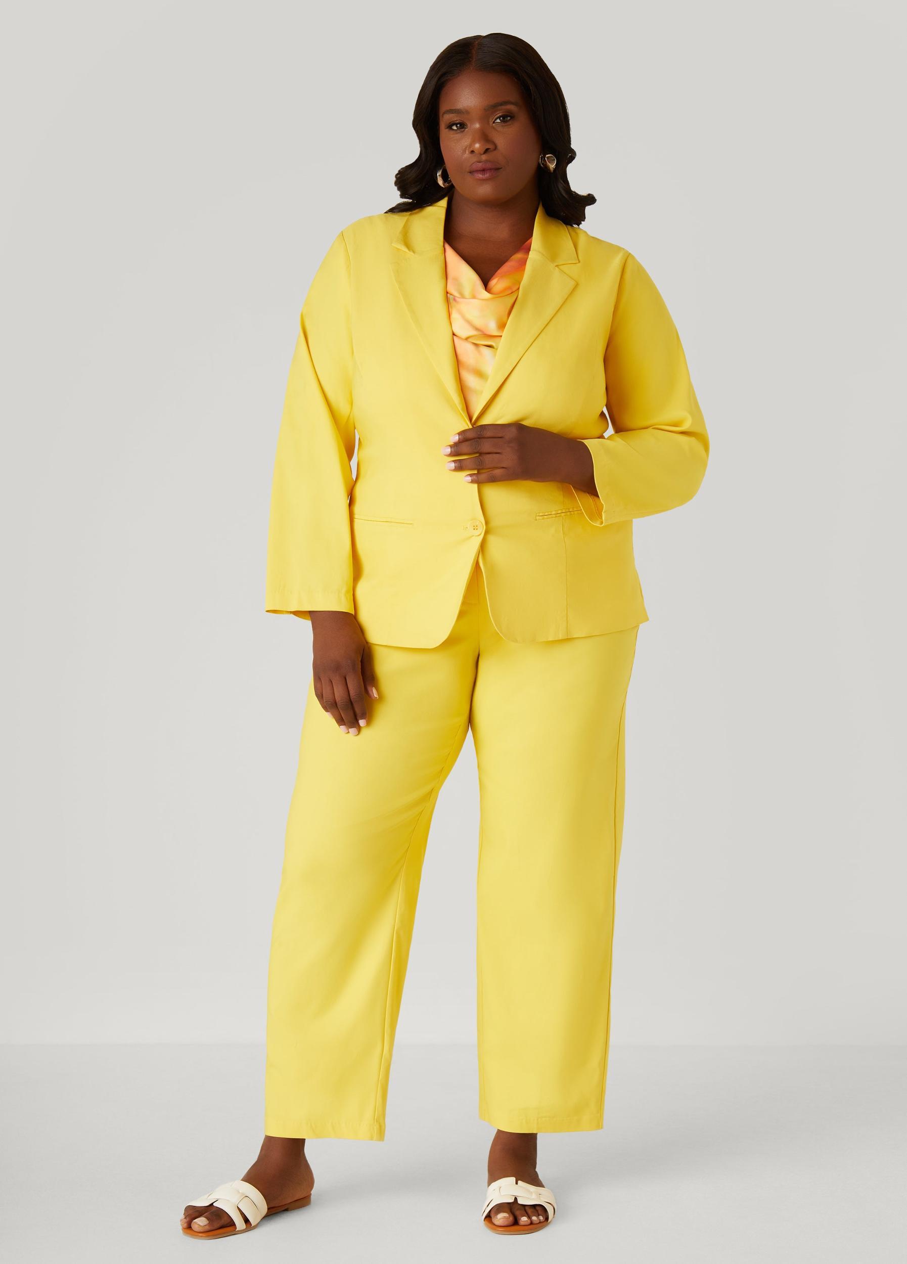 Plus Size Millennium Button Front Blazer Ashley Stewart Product Image