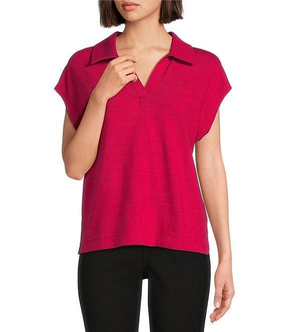Westbound Cap Sleeve Collared Top Product Image