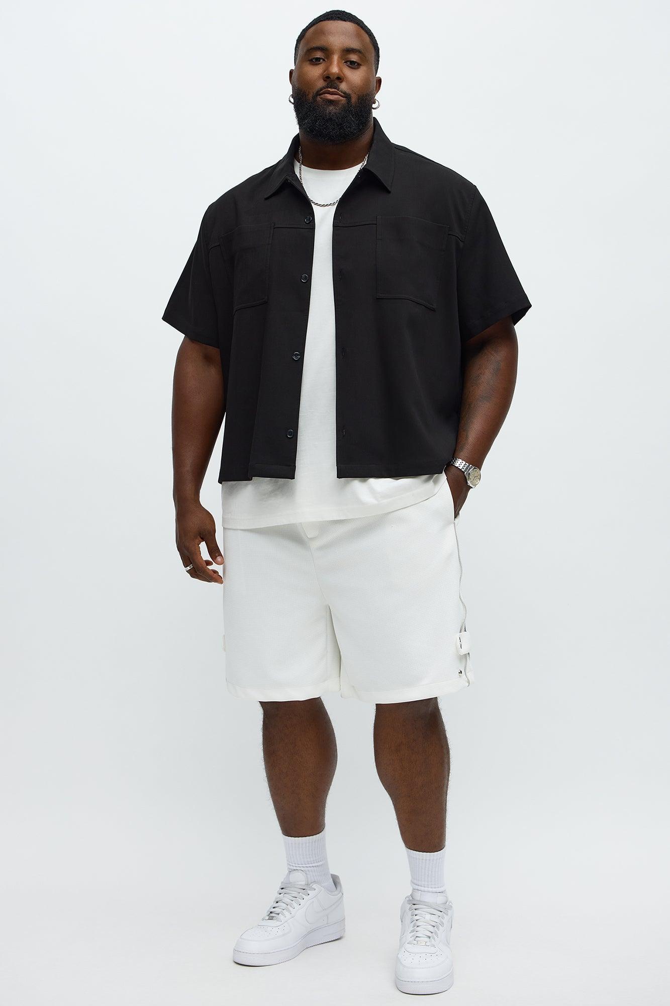 Relaxed Bright Stars Studded Sweatshorts - White Male Product Image