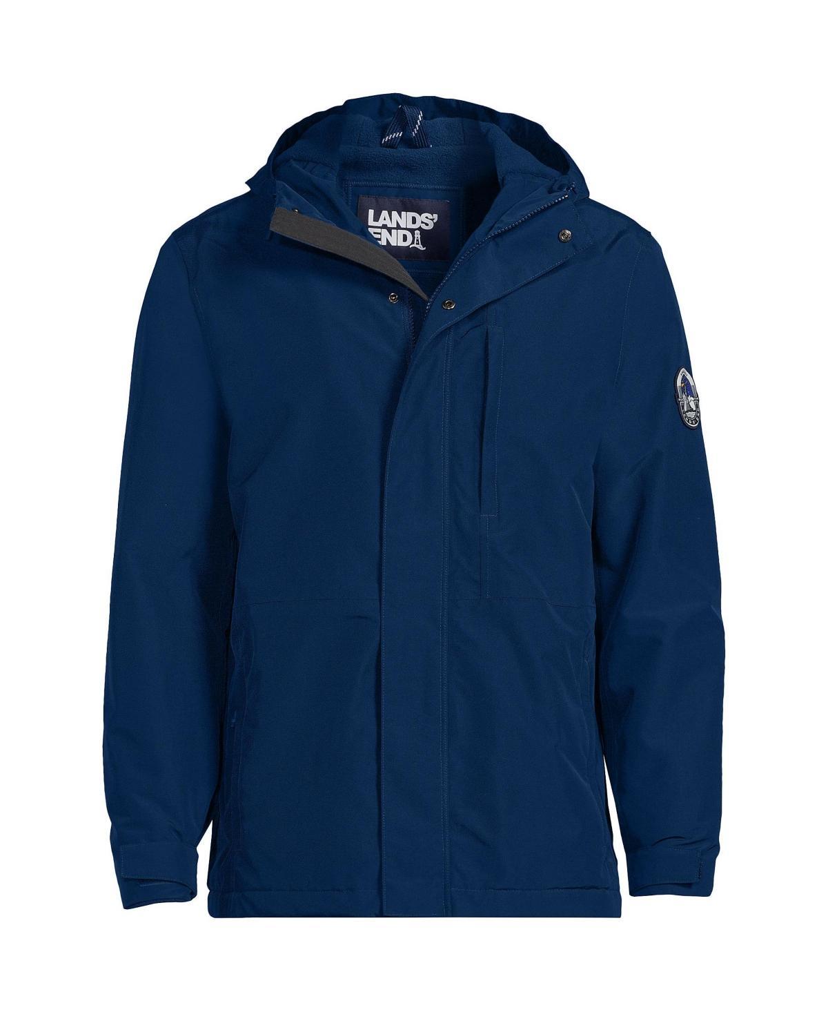 Mens Lands End Squall Waterproof Insulated Winter Jacket Deep Blue Product Image