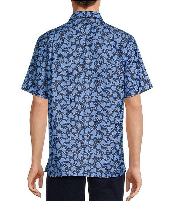 Roundtree & Yorke Short Sleeve Floral Print Sport Shirt Product Image