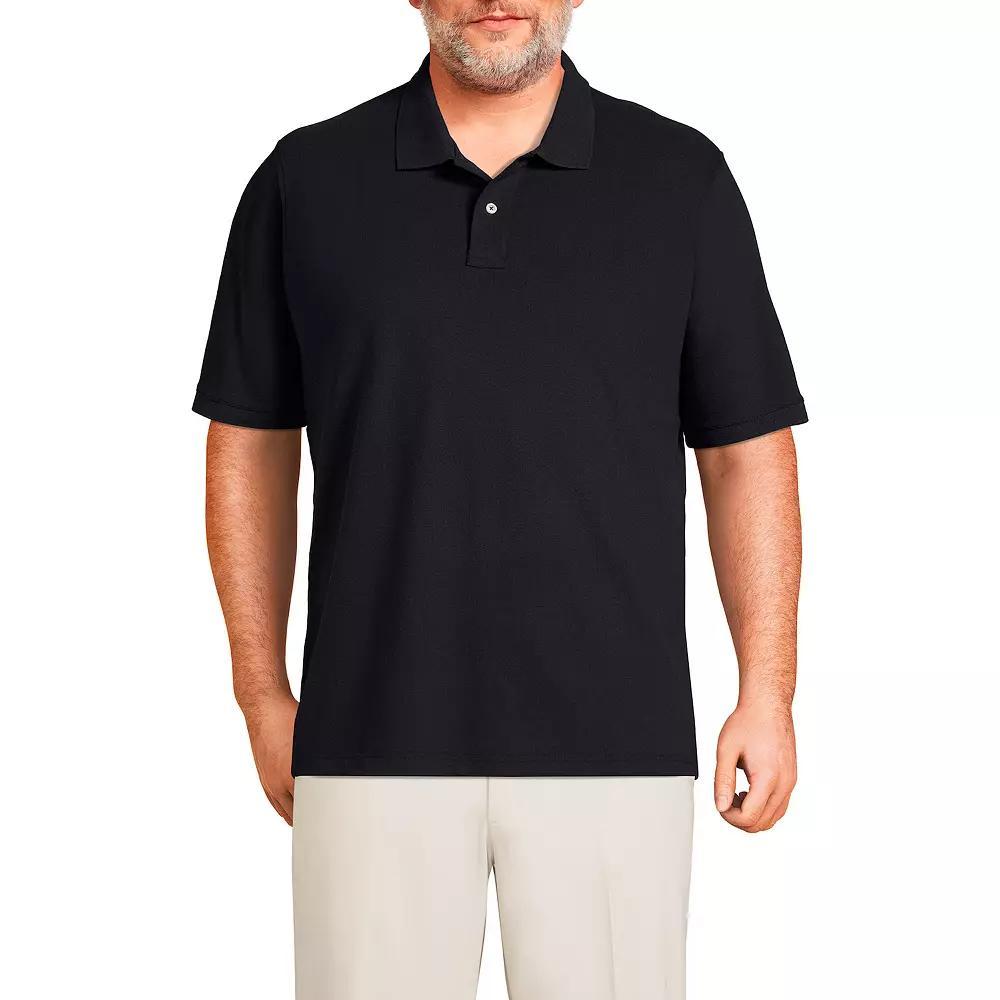 Big & Tall Lands' End Short Sleeve Comfort-First Mesh Polo Shirt, Men's, Size: 3XL Tall, Black Product Image