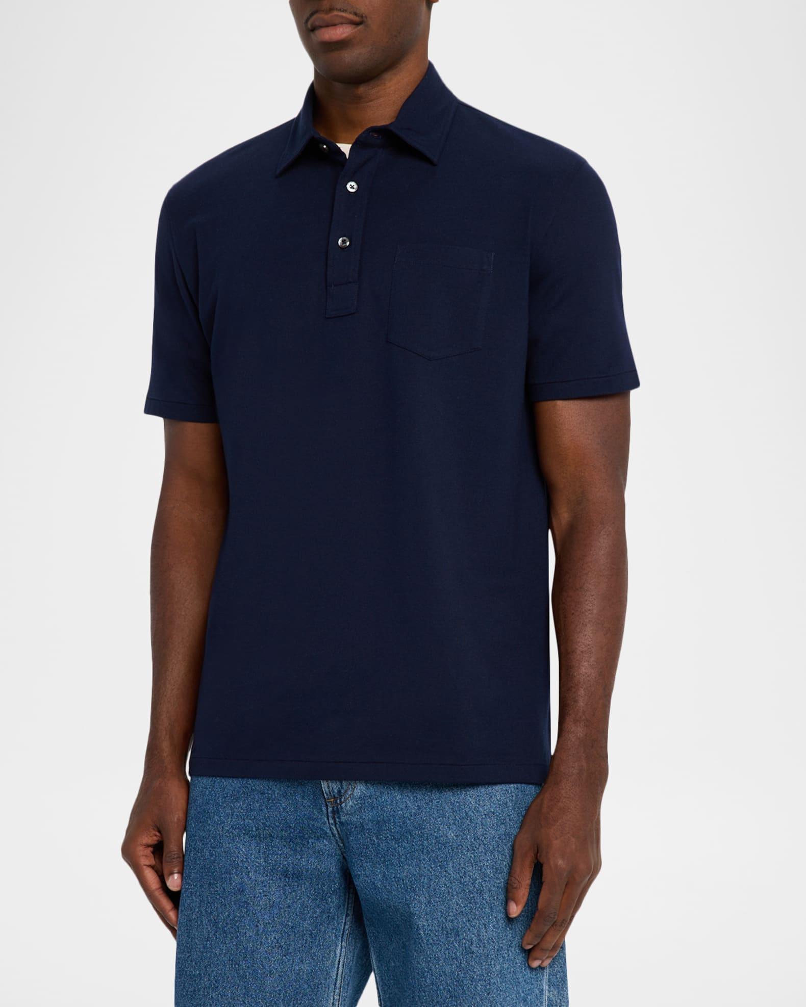 Men's Cotton and Cashmere Polo Shirt Product Image
