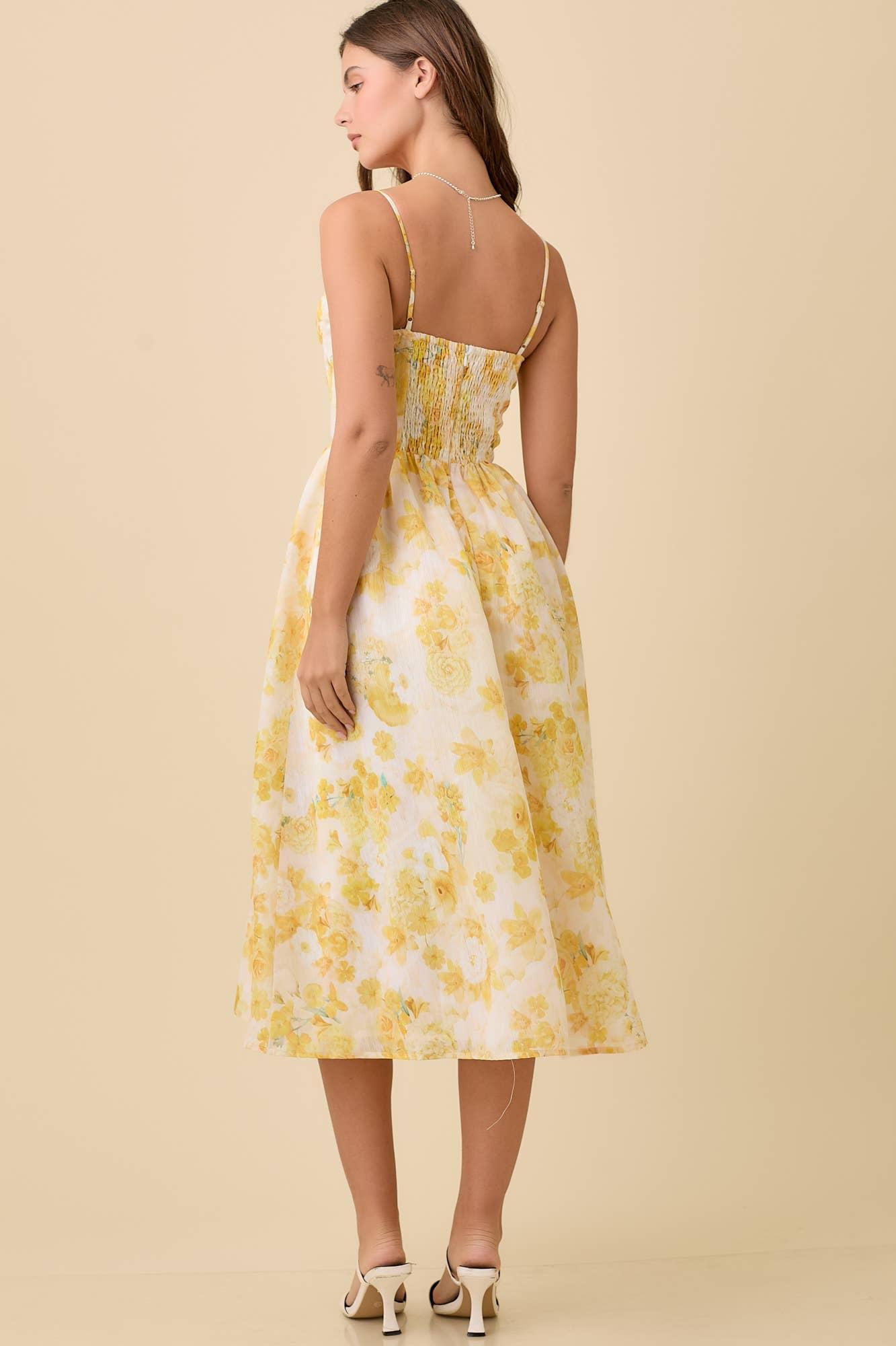 Sunshine Floral Midi Dress Product Image