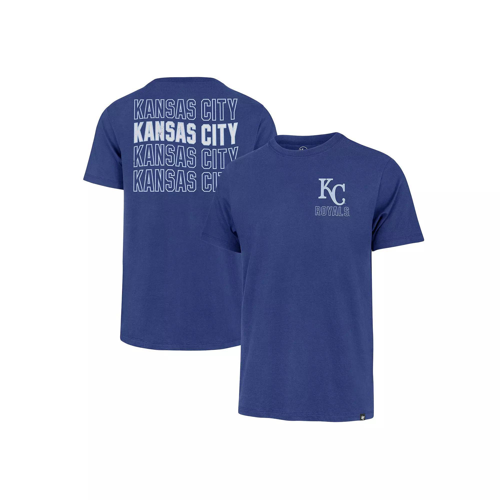 Men's '47 Royal Kansas City Royals Hang Back Franklin T-Shirt, Size: XL, Blue Product Image