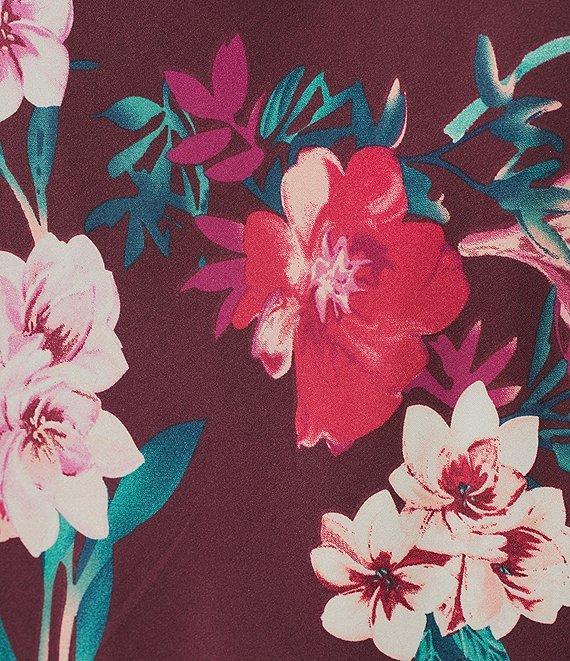 B. Darlin Spaghetti Strap Emma Floral Printed Bodice Midi Dress Product Image