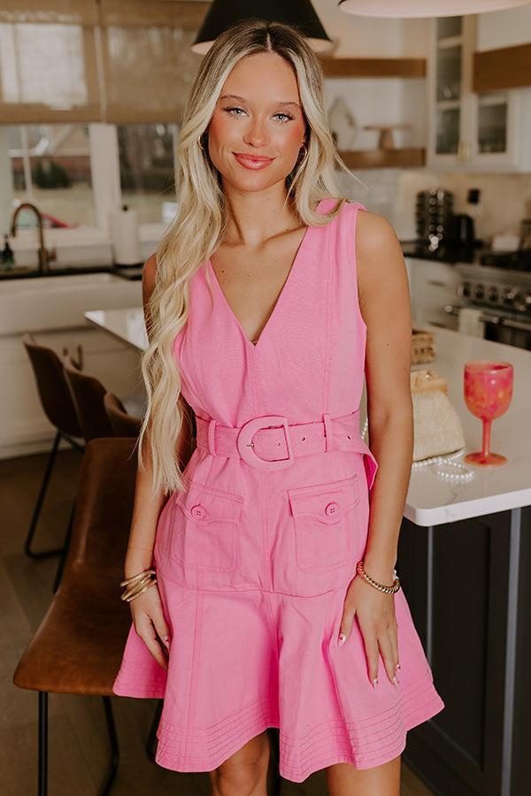 Sunlit Splendor Mini Dress in Pink Product Image