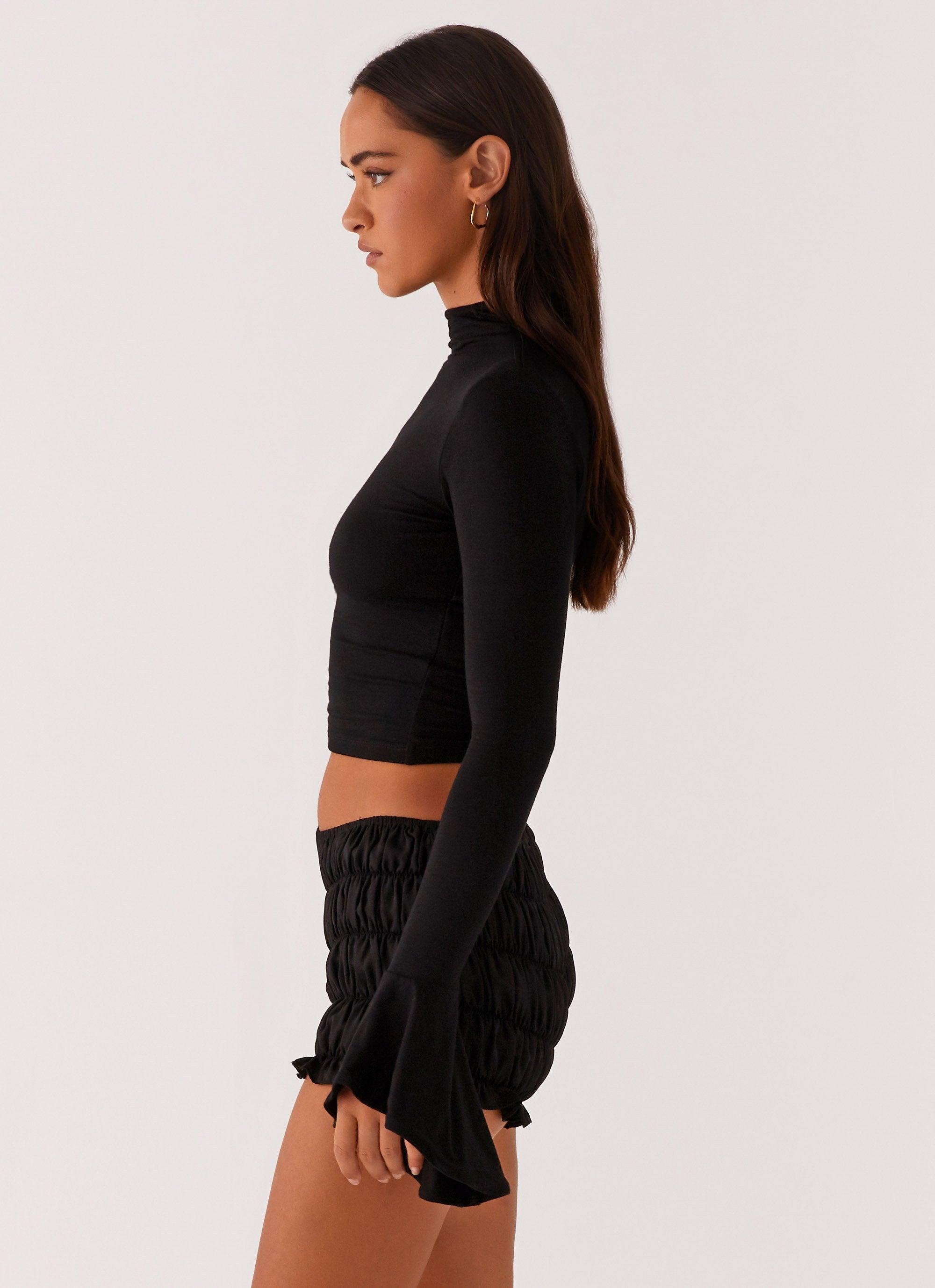 Reggie Long Sleeve Top - Black Product Image