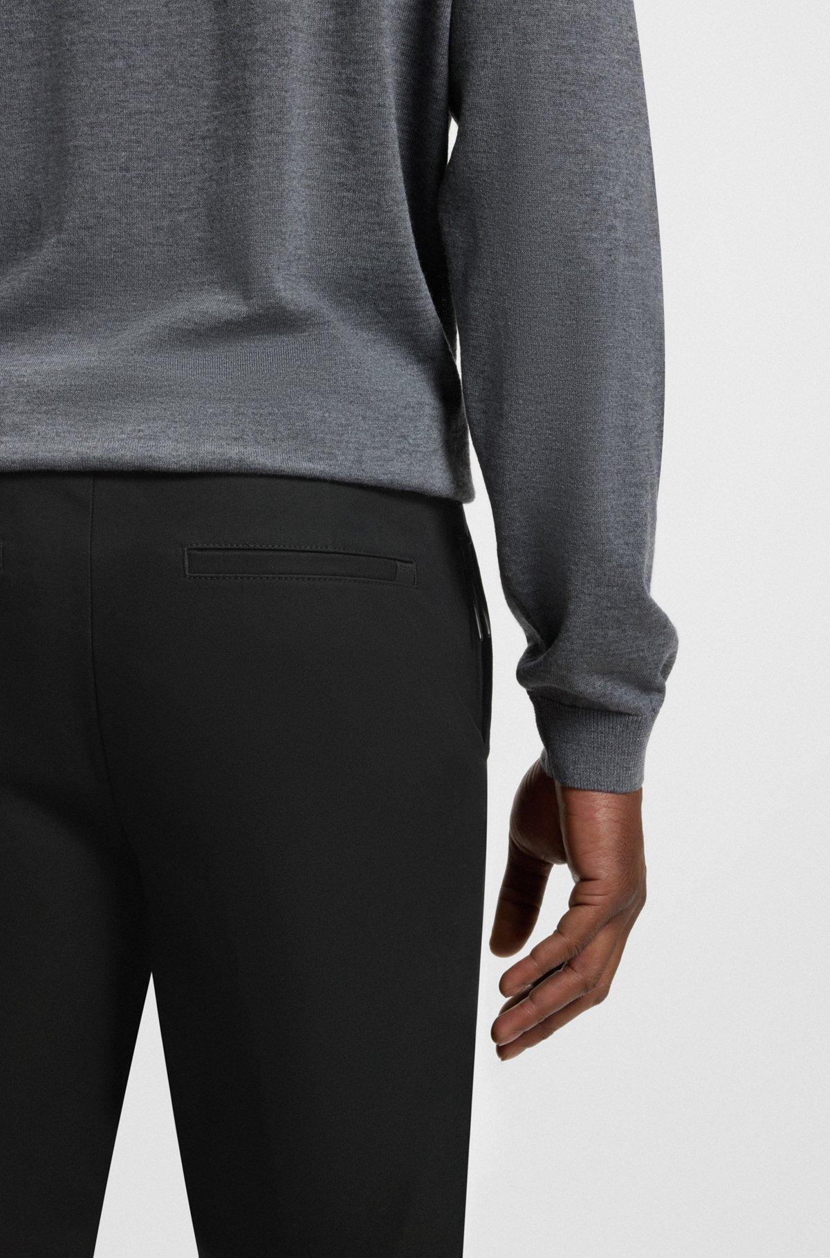 BOSS - Slim-fit pants in a stretch-cotton - Black Product Image