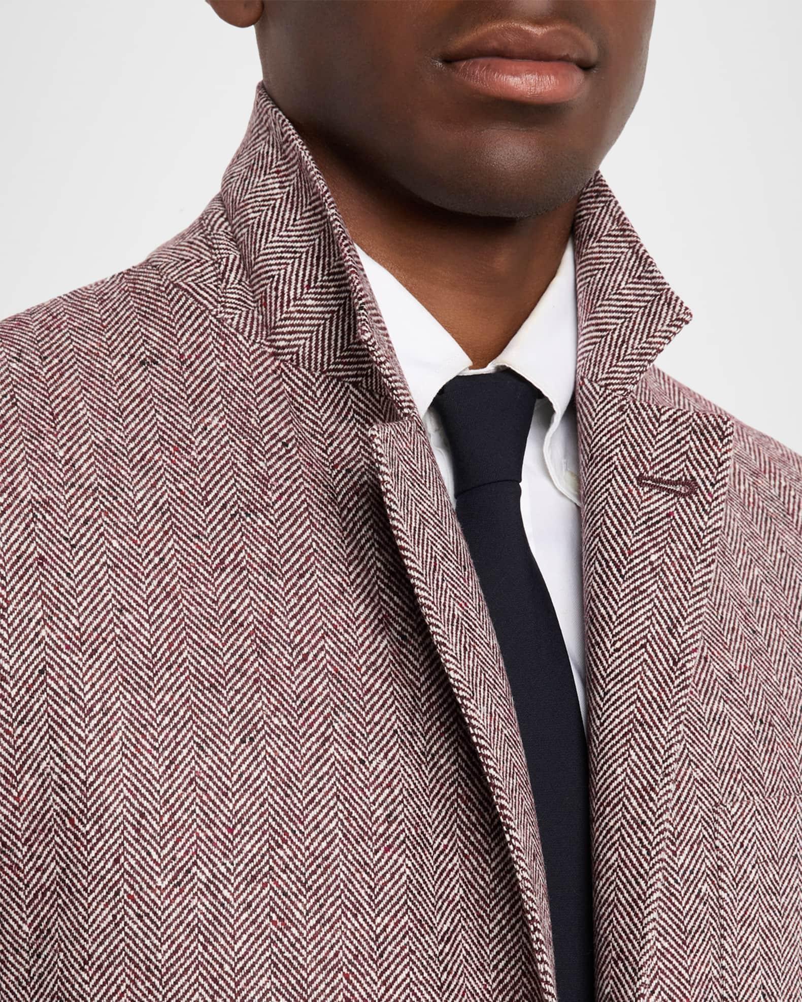 Men's Wool and Cashmere Chevron Sport Jacket Product Image