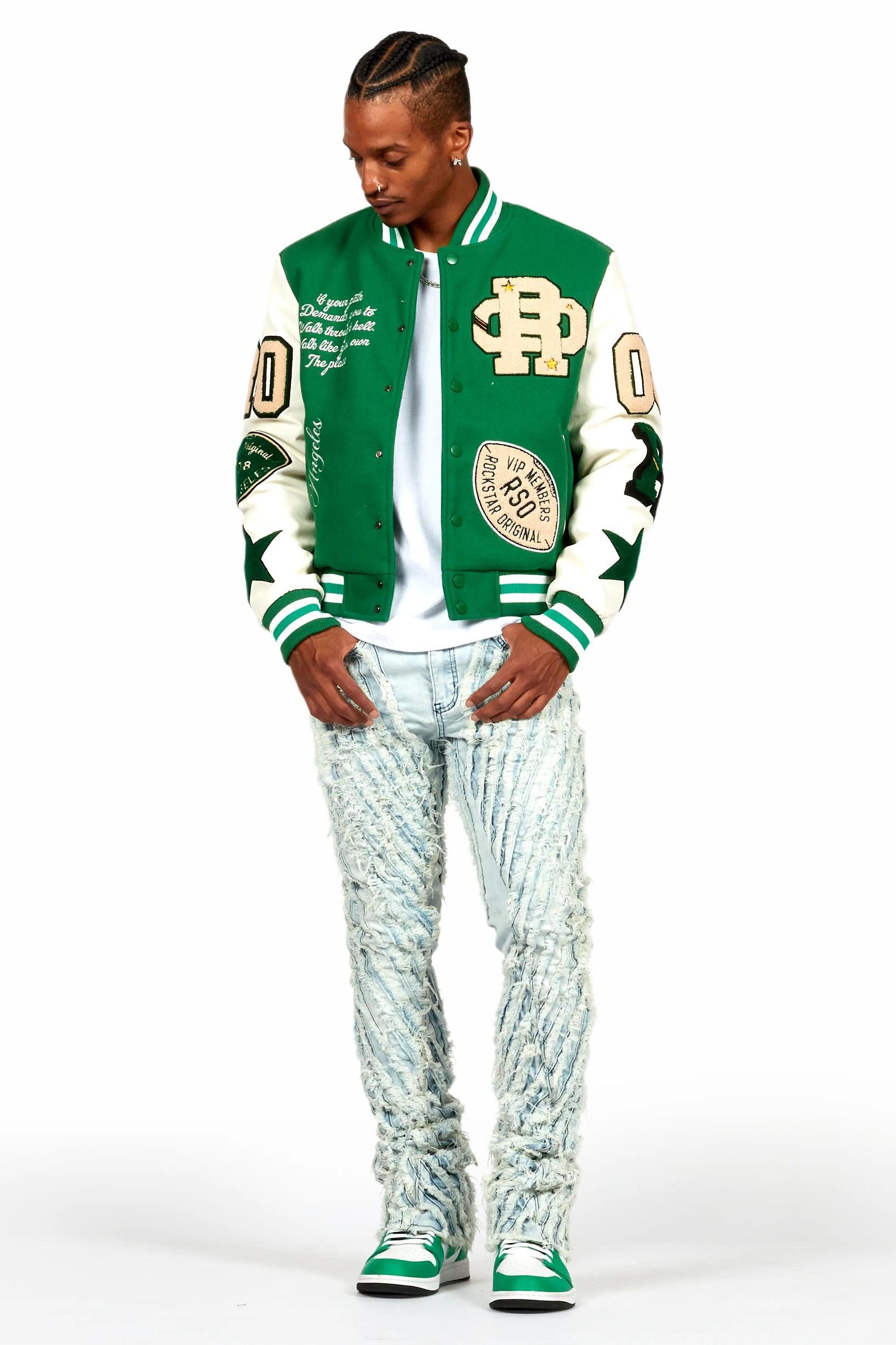 Balser Green Varsity Jacket Male Product Image