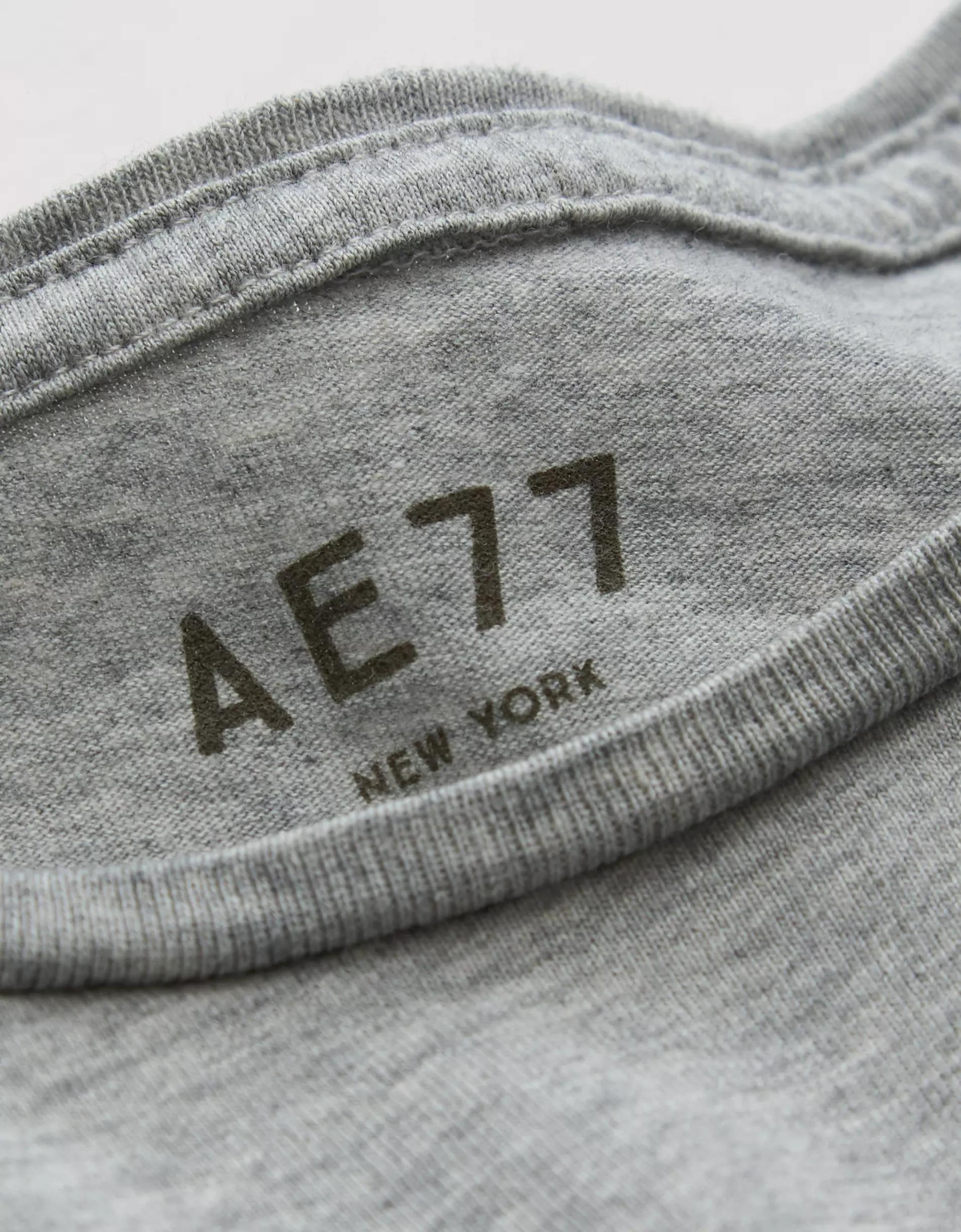AE77 Premium Boxy Cropped Crewneck T-Shirt Product Image