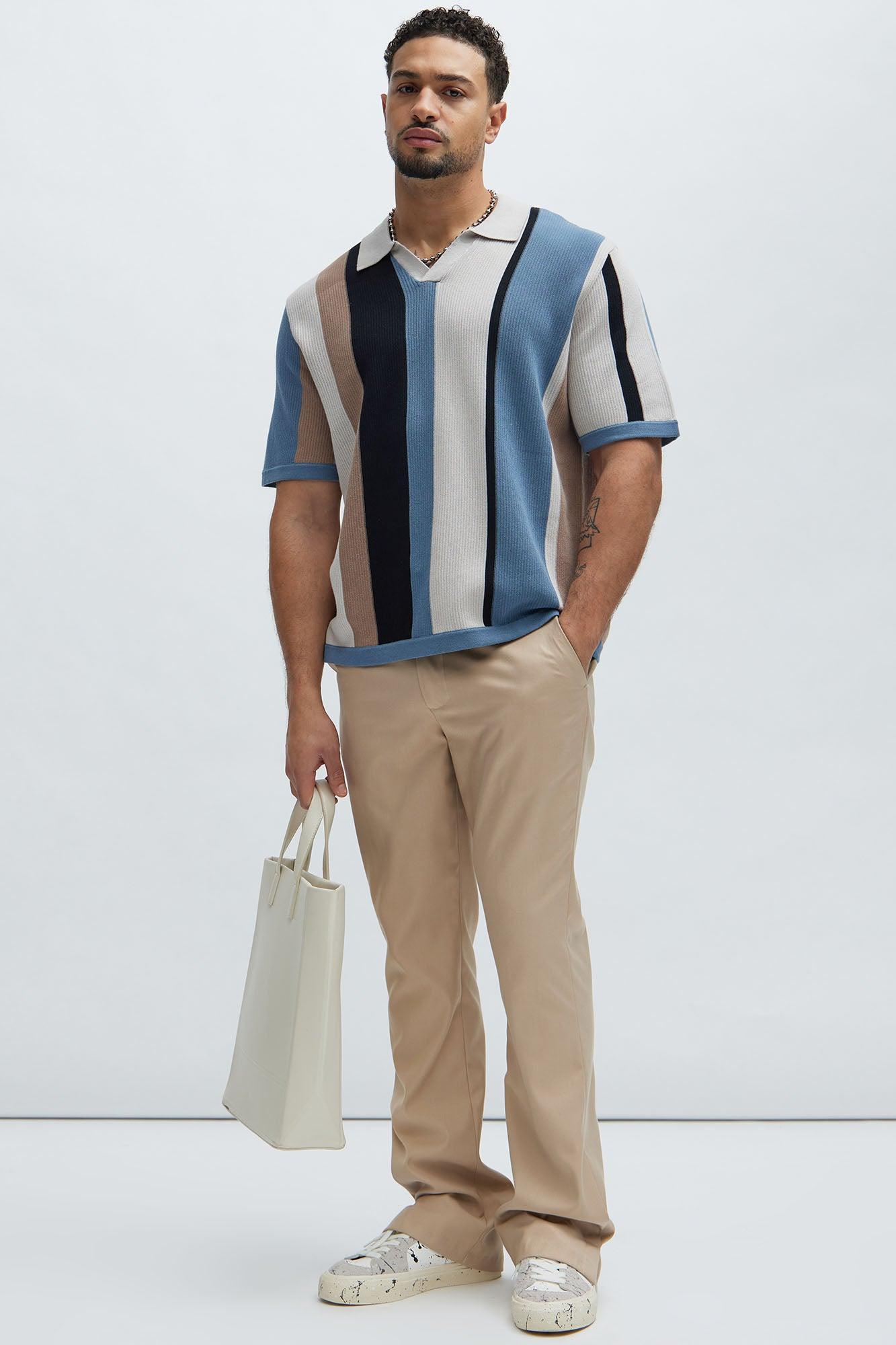 Kirk Knit Short Sleeve Polo - Taupe/combo Product Image