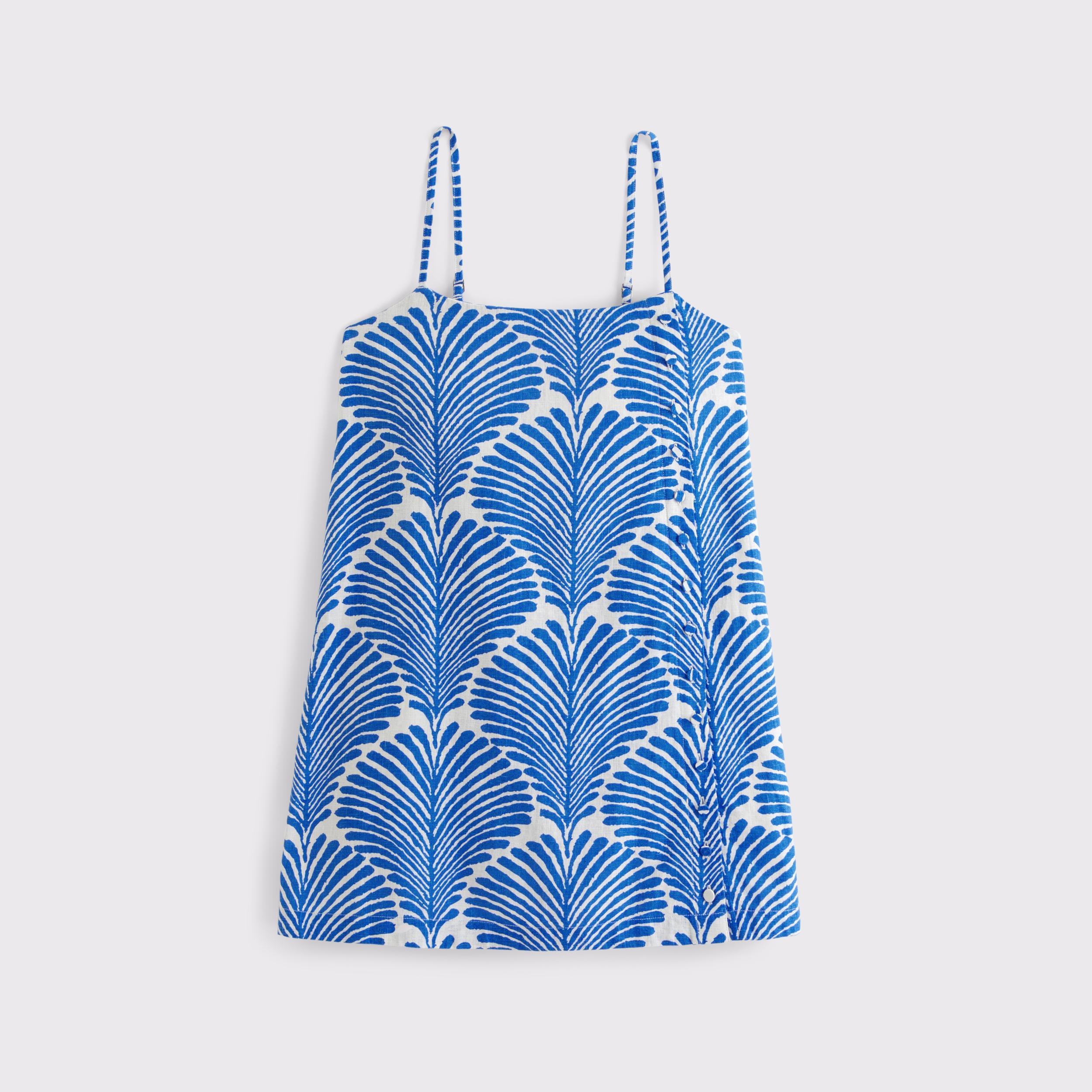 Linen-Blend Button Skort Product Image