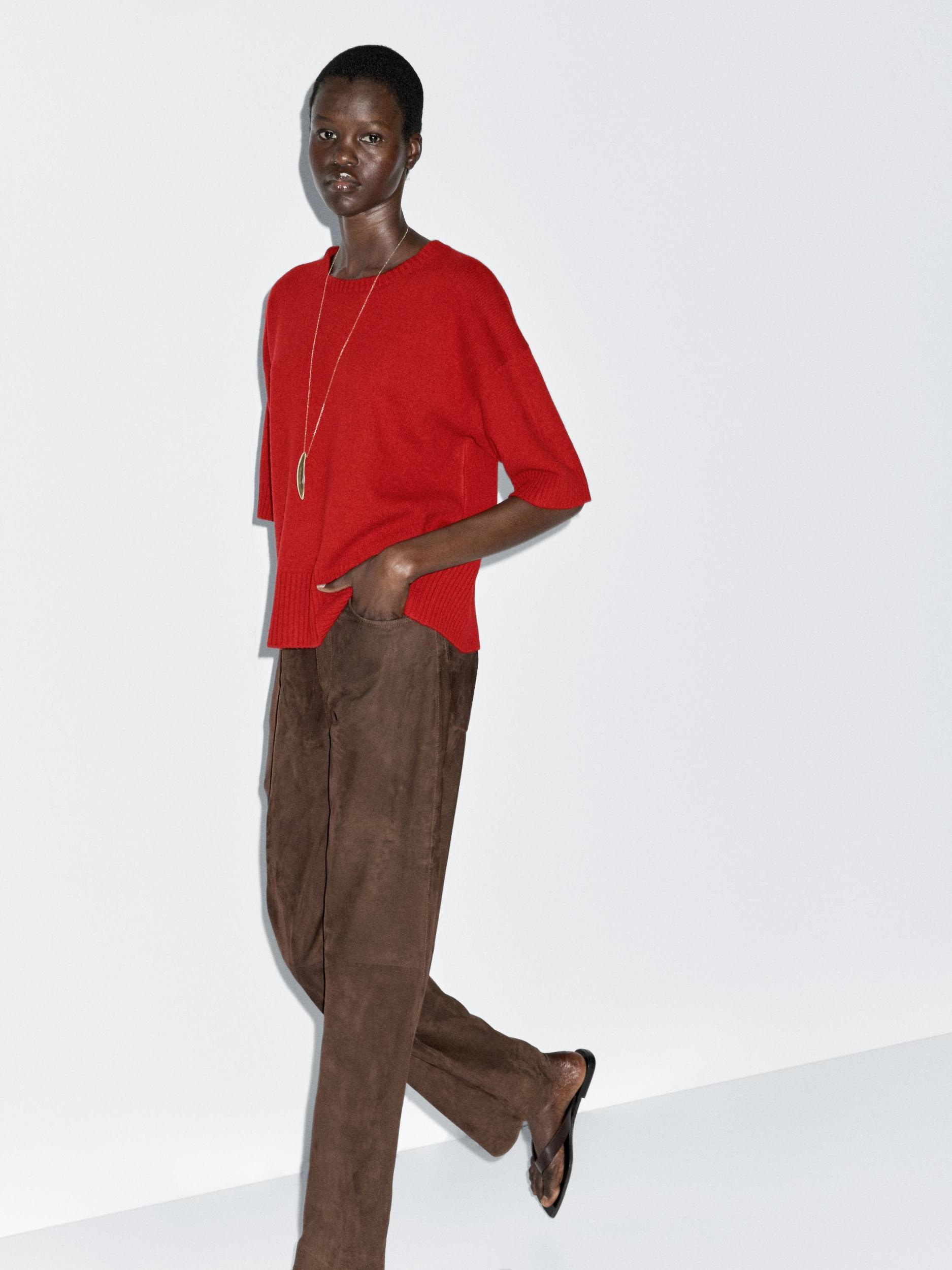 Wool blend crew neck sweater Product Image